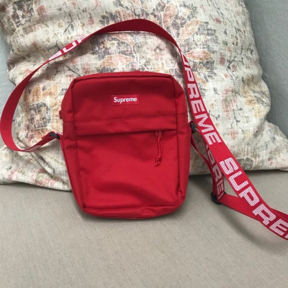 Supreme Red Shoulder Side Bag